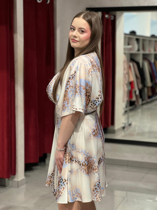 Rochie bej cu bleo satin 1043 004 [3]
