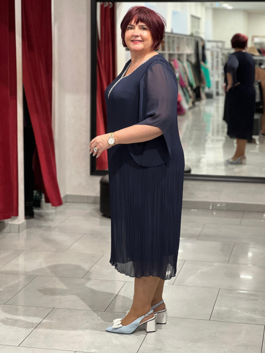 Rochie scurta cu pliuri mici 10010 [2]