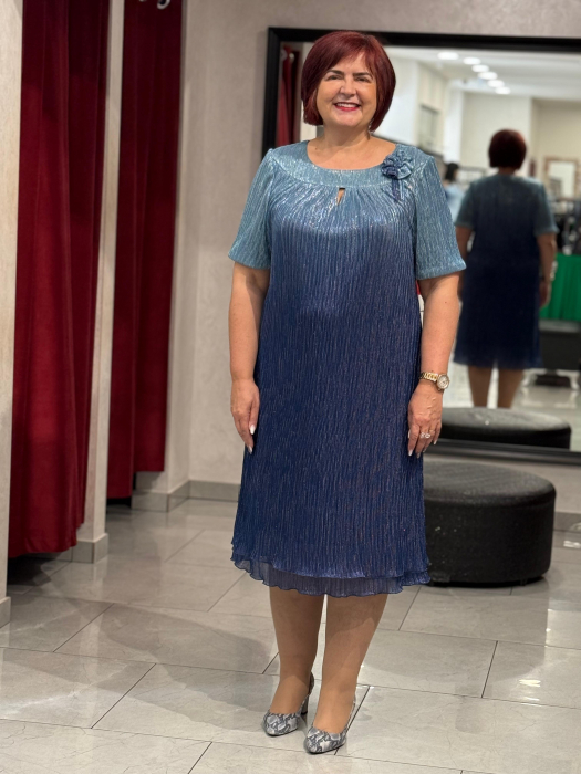Rochie scurta pliseu degrade bleo [1]