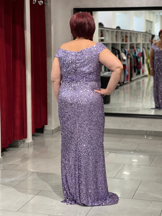 Rochie lila cu paiete mod. 24244 [3]