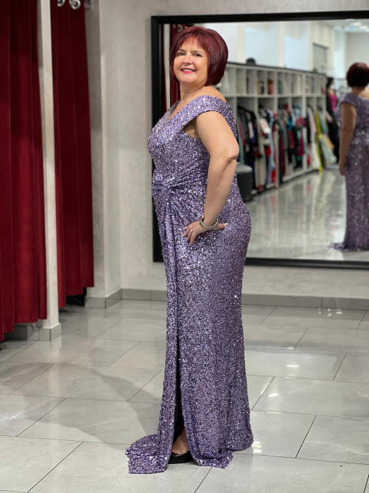 Rochie lila cu paiete mod. 24244 [2]