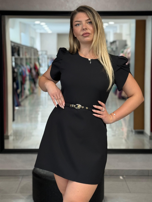 Rochie neagra cu fermoar pe spate [2]