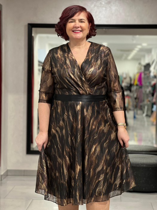 Rochie neagra cu auriu 8020 [1]