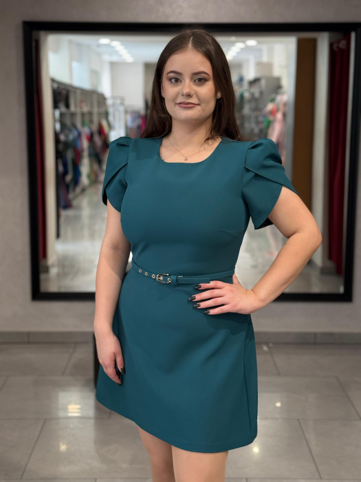 Rochie verde cu fermoar pe spate [2]