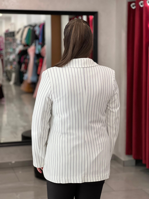 Sacou alb office in dungi [4]