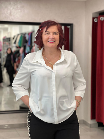 Bluze - Camasa alba dama cu lant auriu 9506