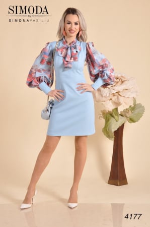 Rochie bleo cu imprimeu roz 4177 [1]