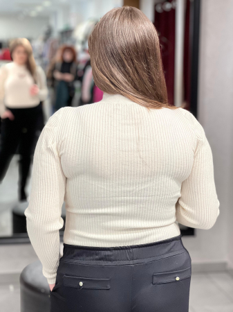 Bluza dama bej model inimă [3]