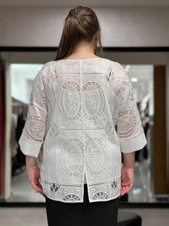 Bluză alba dantela 8606 [5]