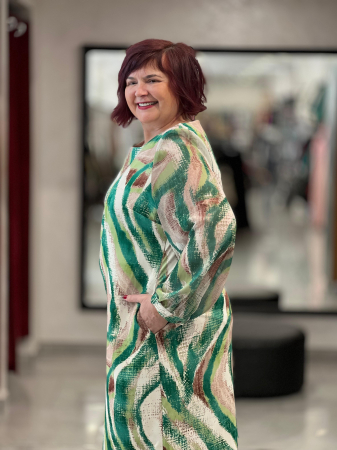Rochie cu print verde 20388 [2]
