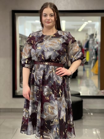 Rochie bordo cu auriu [1]