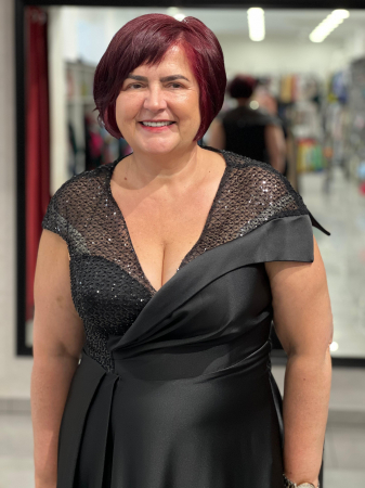 Rochie neagra satinată 9058 [1]