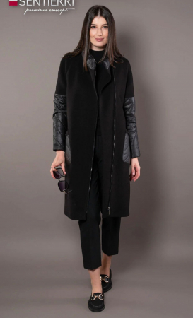 Pardesie - Palton negru Brenda 849