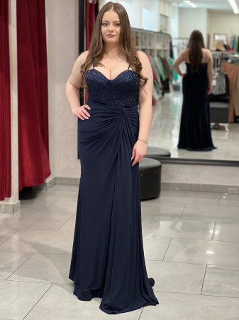 Rochie lunga bleumarin 7035