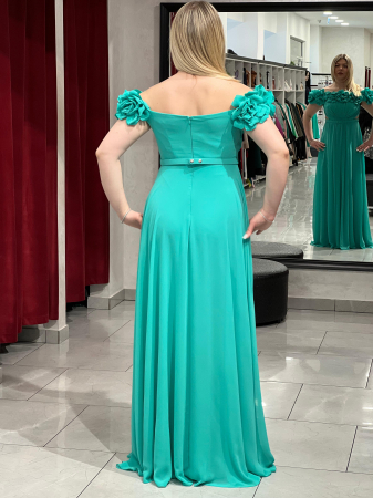 Rochie lunga cu flori aplicate 6375 [3]