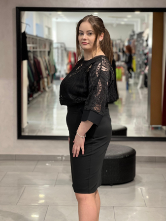 Bluză neagra dantela 8606 [3]