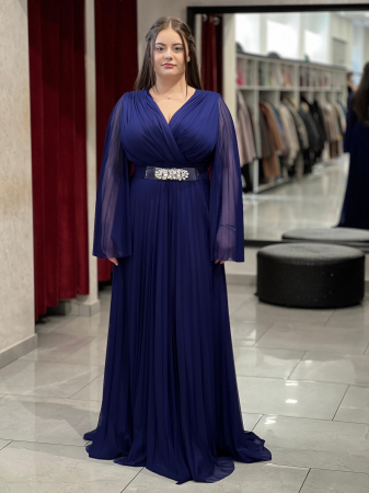 Rochie lunga albastra 6329 [4]