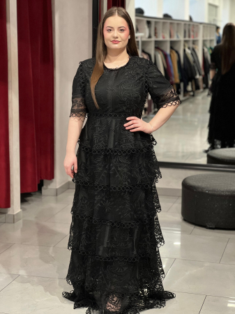 Rochie neagra cu dantela 98316