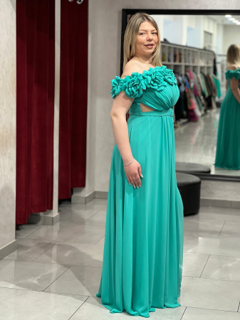 Rochie lunga cu flori aplicate 6375 [2]