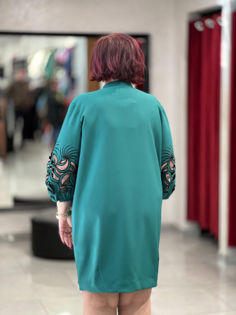Rochie uni cu decupaj la maneci [2]