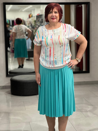 Bluza alba cu model colorat 12736 [1]