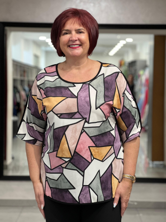 Bluza mozaic roz 3885