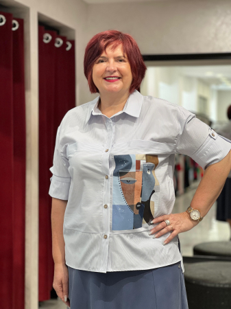 Camasa alba cu dungi si model [1]