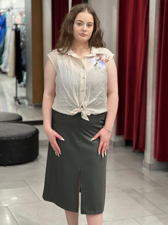 Camasa crem cu model floral 533 [2]