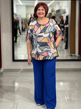 Bluza mozaic albastru 3885