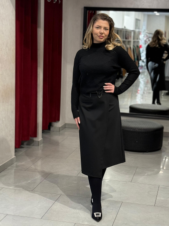 Fuste - Fusta Bird neagra conica si curea 14300