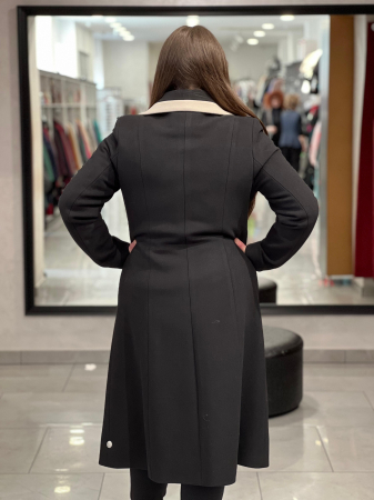 Palton damă 842 negru și bej [2]