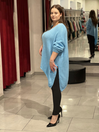 Pulover bleo asimetric cu colț [4]