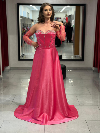 Rochii de seara - Rochie 3153 roz barbie