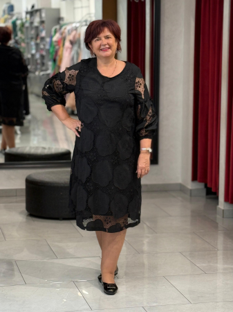 Noutati - Rochie dantelă neagră 7568