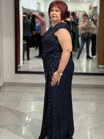 Rochie bleumarin cu paiete mod. 24244 [1]