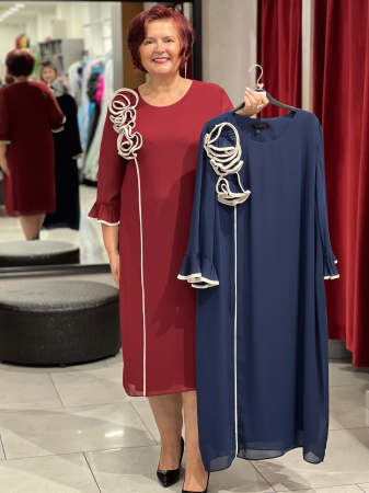 Rochii de seara - Rochie uni cu decor de floare mod. 1779