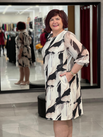 Rochie cu print negru 20392 [1]