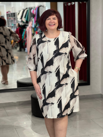 Rochie cu print negru 20392