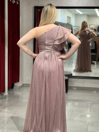 Rochie evazata roz Bella 5013 [3]