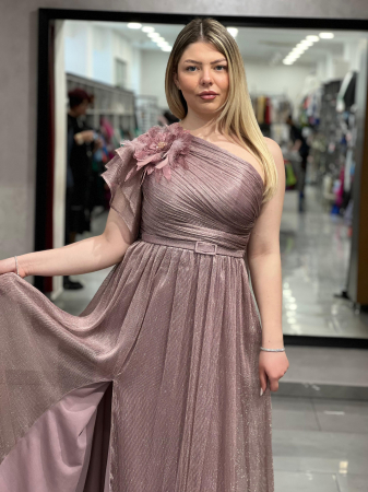 Rochie evazata roz Bella 5013 [1]