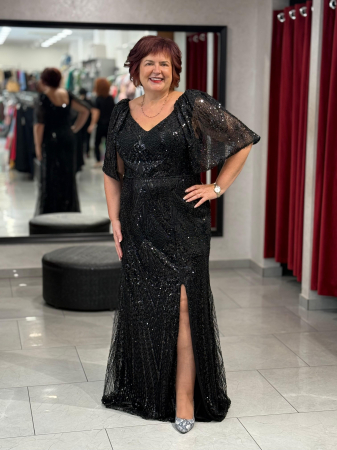 Rochii de seara - Rochie lunga neagra 8071