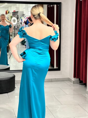Rochie lunga mulata albastra 2479 [5]