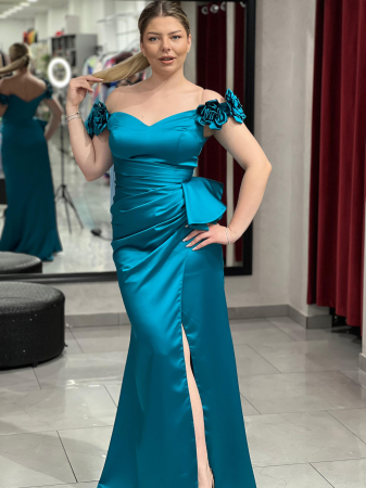 Noutati - Rochie lunga mulata albastra 2479