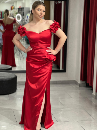 Noutati - Rochie lunga mulata rosie 2479