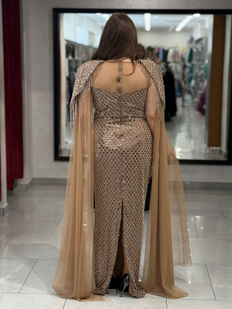 Rochie lunga aurie 9044 [1]
