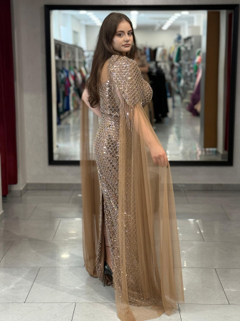 Rochie lunga aurie 9044 [3]