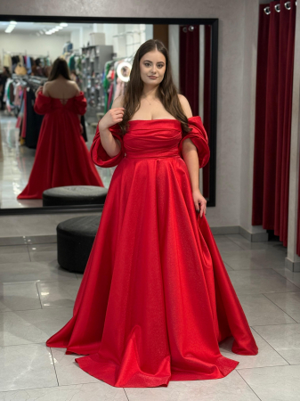Rochie lunga rosie 3112 [2]