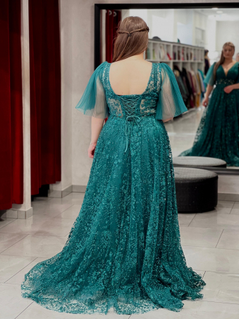 Rochie lunga verde 8006 [3]