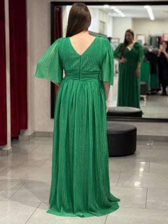 Rochie lunga verde sidefat 4504 [3]