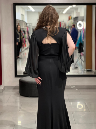 Rochie lunga mulata neagra cu bolero 1077 [3]